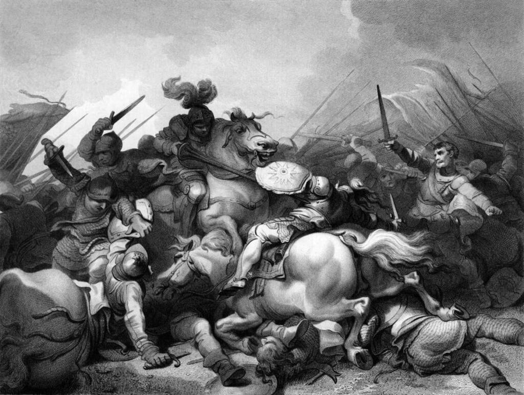 La battaglia di Bosworth Fields, dove troverà la morte Riccardo III